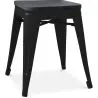 Stołek industrialny - drewno i stal - 46cm - Stylix image 7