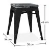 Stołek industrialny - drewno i stal - 46cm - Stylix image 7