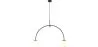 Lampa sufitowa z kulkami z kryształu - lampa wisząca 2-ramienna - Josephine image 7
