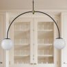 Lampa sufitowa z kulkami z kryształu - lampa wisząca 2-ramienna - Josephine image 7