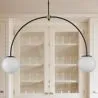 Lampa sufitowa z kulkami z kryształu - lampa wisząca 2-ramienna - Josephine image 7