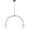 Lampa sufitowa z kulkami z kryształu - lampa wisząca 2-ramienna - Josephine image 7