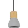 Lampa sufitowa z drewna i betonu - lampa wisząca w stylu skandynawskim - Minnie image 7
