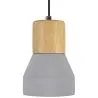 Lampa sufitowa z drewna i betonu - lampa wisząca w stylu skandynawskim - Minnie image 7