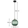 Lampa sufitowa - Kinkiet w stylu vintage - Zielona kula - Viola image 7
