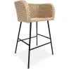 Stołek rattanowy z podłokietnikami - Boho Bali Design - Ishita image 7