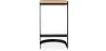 Stołek z oparciem - Industrial Design - Wood & Metal - 60cm - Lia image 7