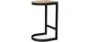 Stołek z oparciem - Industrial Design - Wood & Metal - 60cm - Lia image 7