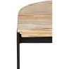 Stołek z oparciem - Industrial Design - Wood & Metal - 60cm - Lia image 7