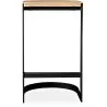 Stołek z oparciem - Industrial Design - Wood & Metal - 60cm - Lia image 7