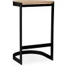 Stołek z oparciem - Industrial Design - Wood & Metal - 60cm - Lia image 7