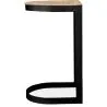 Stołek z oparciem - Industrial Design - Wood & Metal - 60cm - Lia image 7