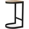 Stołek z oparciem - Industrial Design - Wood & Metal - 60cm - Lia image 7