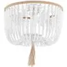 Lampa sufitowa z kulek drewnianych - Plafon w stylu boho Bali - Kanda image 7