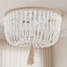 Lampa sufitowa z kulek drewnianych - Plafon w stylu boho Bali - Kanda image 7