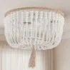 Lampa sufitowa z kulek drewnianych - Plafon w stylu boho Bali - Kanda image 7