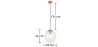 Lampa sufitowa w kształcie kuli - lampa wisząca z kryształami - Alvis image 7