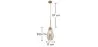 Lampa sufitowa z kryształu - lampa wisząca w stylu vintage - Alua image 7