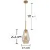 Lampa sufitowa z kryształu - lampa wisząca w stylu vintage - Alua image 7