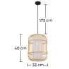 Lampa sufitowa z bambusa - lampa wisząca w stylu boho Bali - Mane image 7