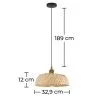 Lampa sufitowa z bambusa - lampa wisząca w stylu boho Bali - Atria image 7
