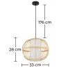 Lampa sufitowa z bambusa - lampa wisząca w stylu boho Bali - Kaula image 7