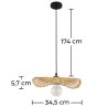 Lampa sufitowa z bambusa - Lampa wisząca z designem w stylu boho Bali - Noila image 7