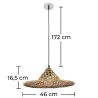 Lampa sufitowa z bambusa - Lampa wisząca w stylu boho Bali - Flora image 7