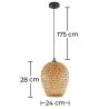 Lampa sufitowa z bambusa - Lampa wisząca w stylu boho Bali - Gina image 7