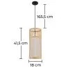 Lampa sufitowa z bambusa - Lampa wisząca w stylu boho Bali - Lawan image 7