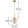 Lampa sufitowa z kryształu - lampa wisząca w stylu diamentowym - Alon image 7