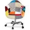 Fotel biurowy z podłokietnikami - Fotel do biurka na kółkach - Tapicerowany w Patchwork - Patty image 7