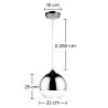 Lampa sufitowa - Kinkiet projektu kuli - Metal chromowany - Speculum image 7