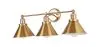Lampa ścienna - Złota - Design Vintage - 3 reflektory - Remir image 7