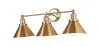 Lampa ścienna - Złota - Design Vintage - 3 reflektory - Remir image 7