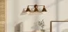 Lampa ścienna - Złota - Design Vintage - 3 reflektory - Remir image 7