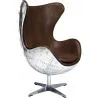 Fotel z podłokietnikami - Aviator Style - skóra i metal - Cocoon image 7