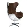 Fotel z podłokietnikami - Aviator Style - skóra i metal - Cocoon image 7