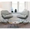 Fotel bujany tapicerowany - Skandynawski design - Ruma image 7