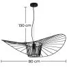 Lampa sufitowa - Lampa wisząca Pamela Design - 80cm - Pionowo image 7