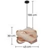 Lampa sufitowa z drewna - lampa wisząca w stylu designerskim - Nova image 7