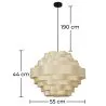 Lampa sufitowa z drewna - lampa wisząca w stylu boho Bali - Aura image 7