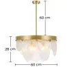 Lampa sufitowa z dyskami ze szkła - lampa wisząca w stylu projektowym - Luna image 7