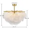 Lampa sufitowa z perłową powłoką - lampa wisząca z dyskami - Karl image 7