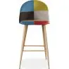 Patchworkowy taboret tapicerowany - styl skandynawski - Evelyne image 7