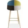 Patchworkowy taboret tapicerowany - styl skandynawski - Evelyne image 7