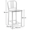 Designerski stołek z oparciem - 60cm - Jadon image 7