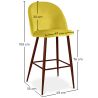 Stołek z aksamitną tapicerką - Scandinavian Design - Evelyne image 7
