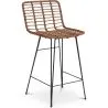 Wiklinowy stołek barowy z oparciem - Boho Bali Design - 75cm - Catori image 7