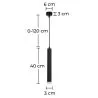 Lampa sufitowa z rurą - lampa wisząca LED - czarna - Bruna image 7